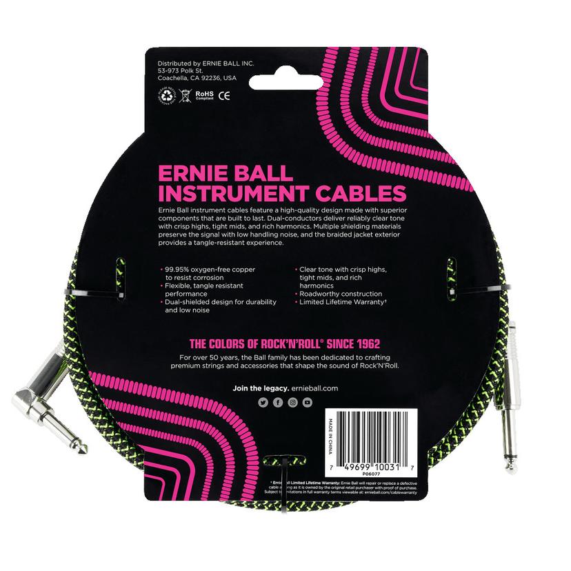 ERNIE BALL 6077 Instrument cable (3,05 meters)