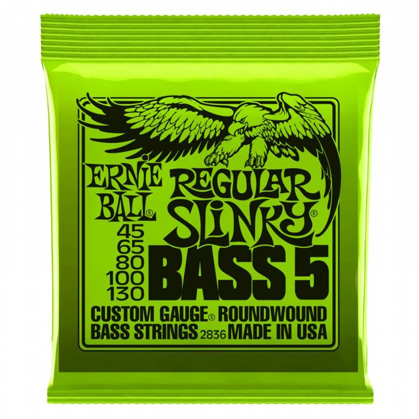 Ernie Ball 2836 Bass Guitar Strings (5 pcs.), 045-130