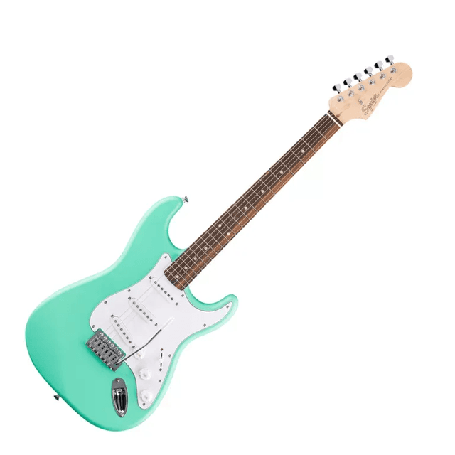 Fender SQUIER DEBUT Strat, Laurel Fingerboard, White Pickguard, Sea Foam Green