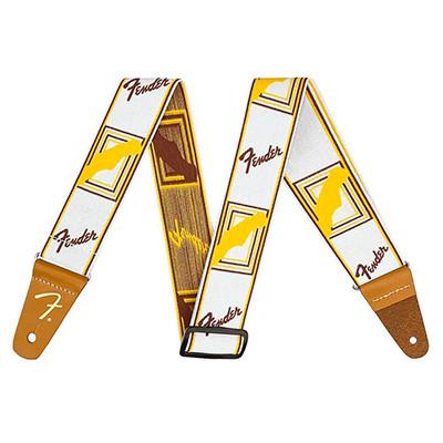 FENDER WEIGHTLESS 2 MONO STRAP White/Brown/Yellow