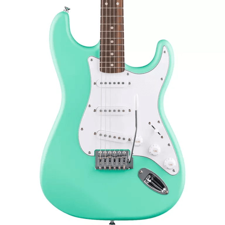 Fender SQUIER DEBUT Strat, Laurel Fingerboard, White Pickguard, Sea Foam Green