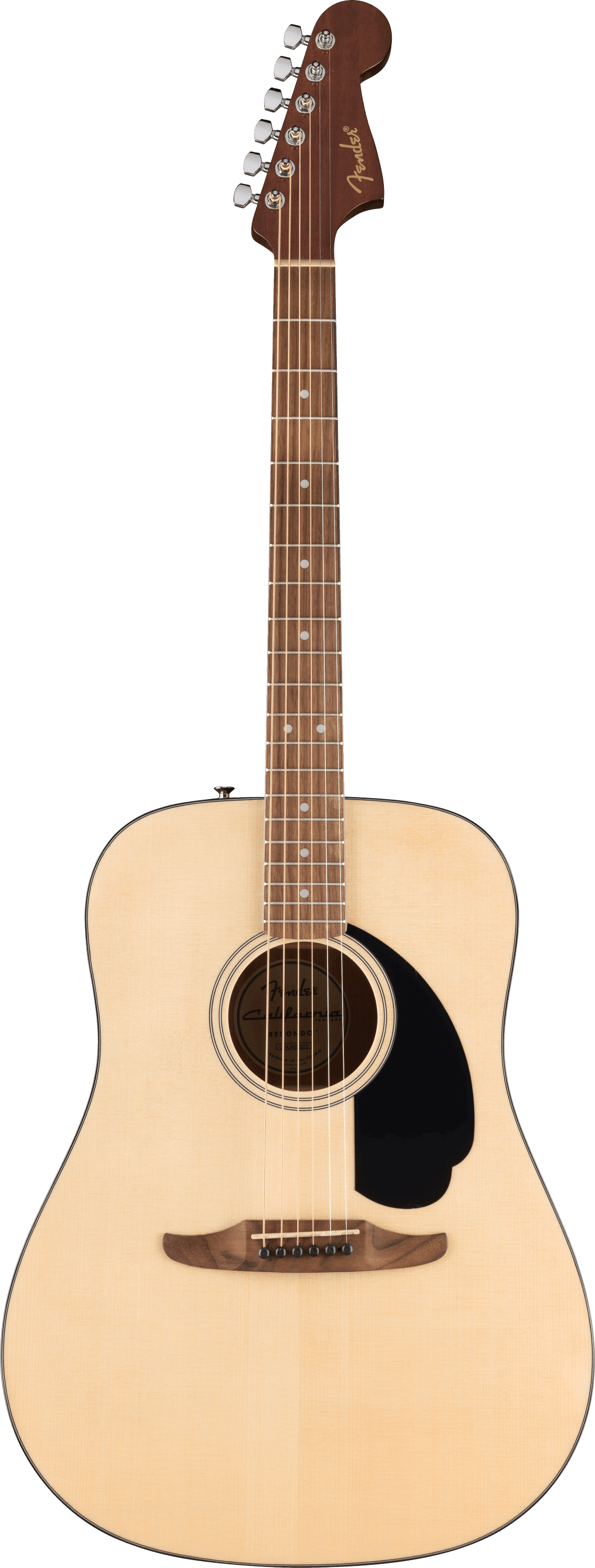 Fender California Series Standard Redondo Acoustic Guitar, Black Pickguard, Natural Finish