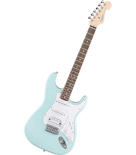 Fender SQUIER DEBUT Strat HSS, Laurel Fingerboard, White Pickguard,DAPHNE BLUE