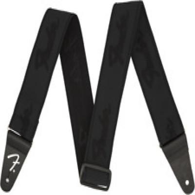 FENDER WEIGHTLESS 2 Running logo strap Black/Black
