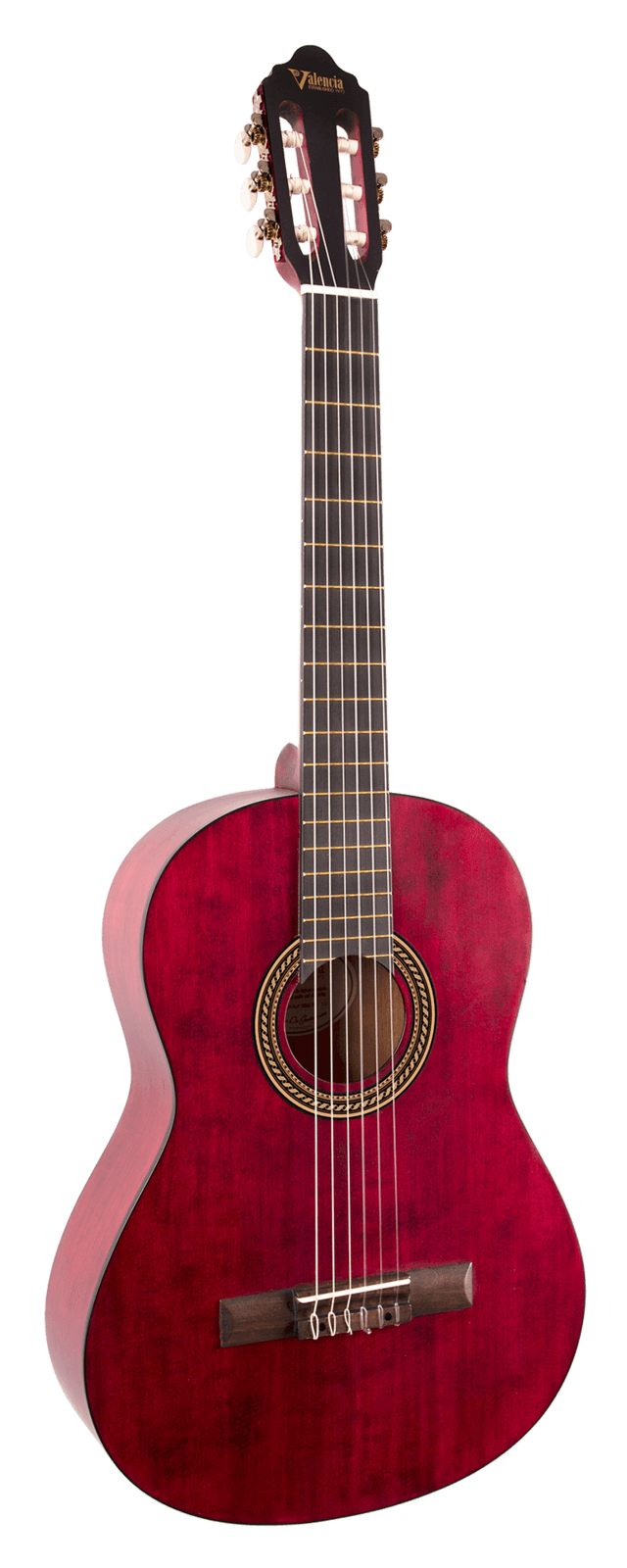 Valencia VC204TWR classical guitar, trans. Wine red