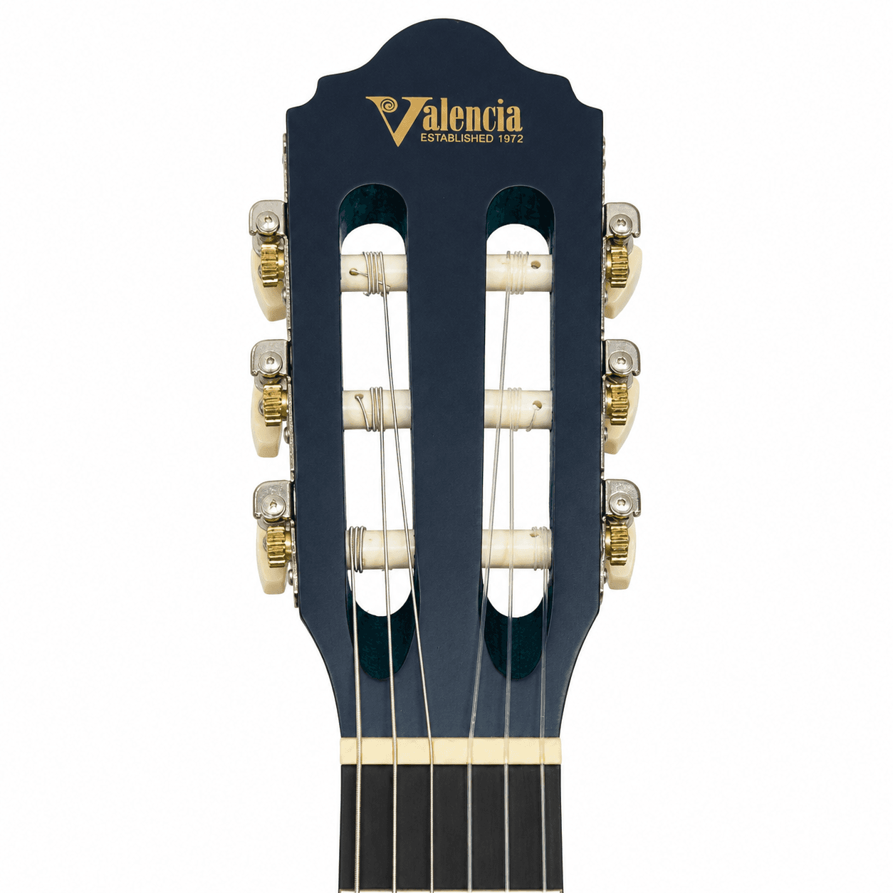 Valencia VC203TBU 3/4 Sized Classical Guitar, Transparent Blue