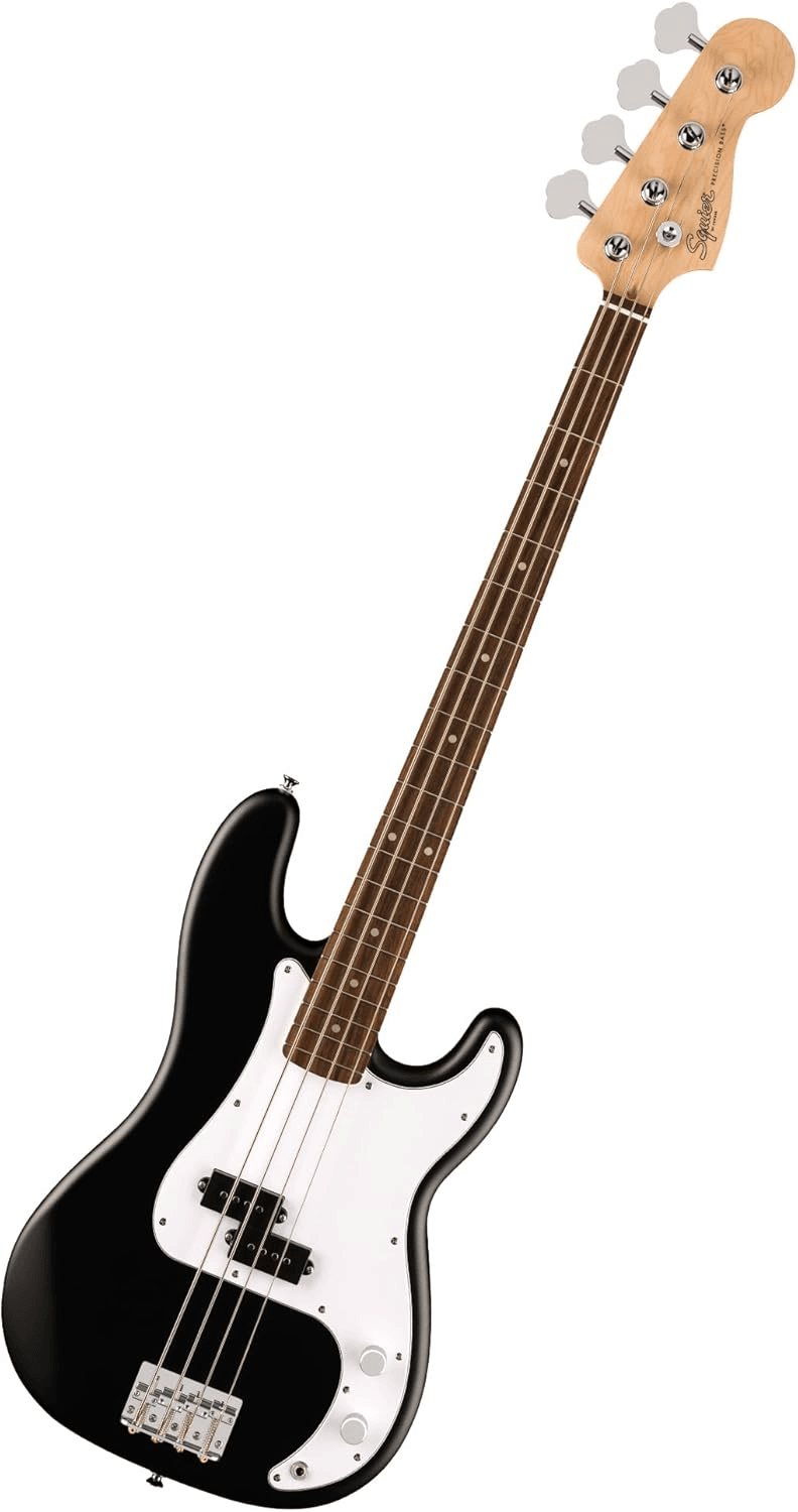 Fender Debut Precision Bass, Laurel Fingerboard, White Pickguard, Black