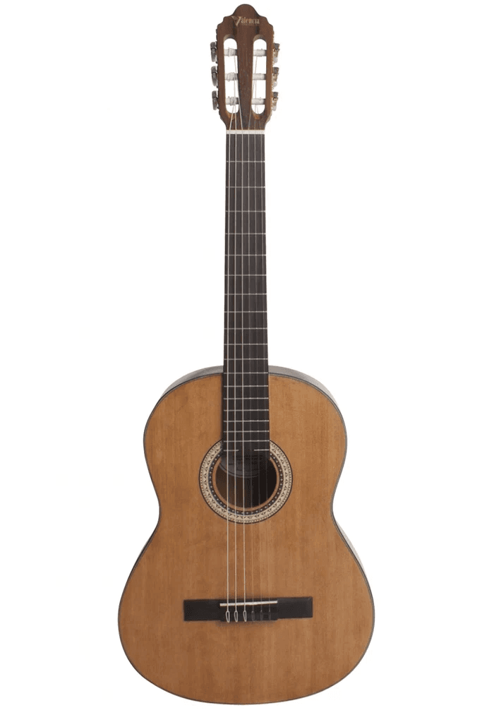 Valencia VC404 classical guitar, vintage natural