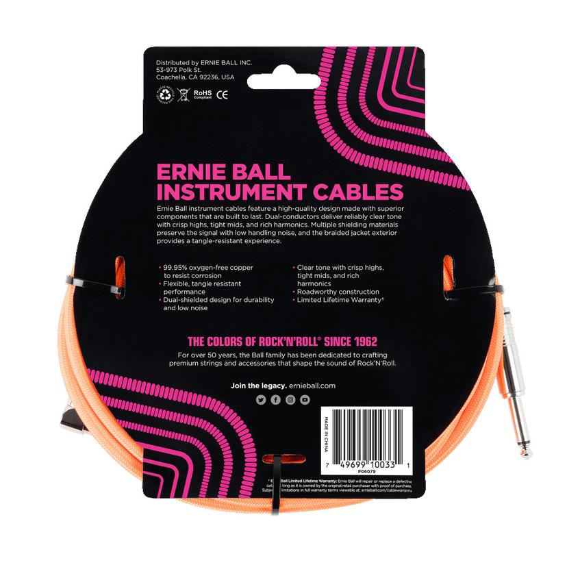 ERNIE BALL 6079 Instrument cable (3,05meters)