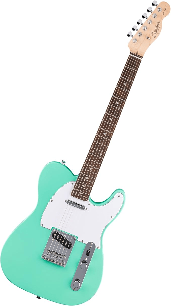 Fender SQUIER DEBUT Tele, Laurel Fingerb, White Pickguard, Sea Foam Green