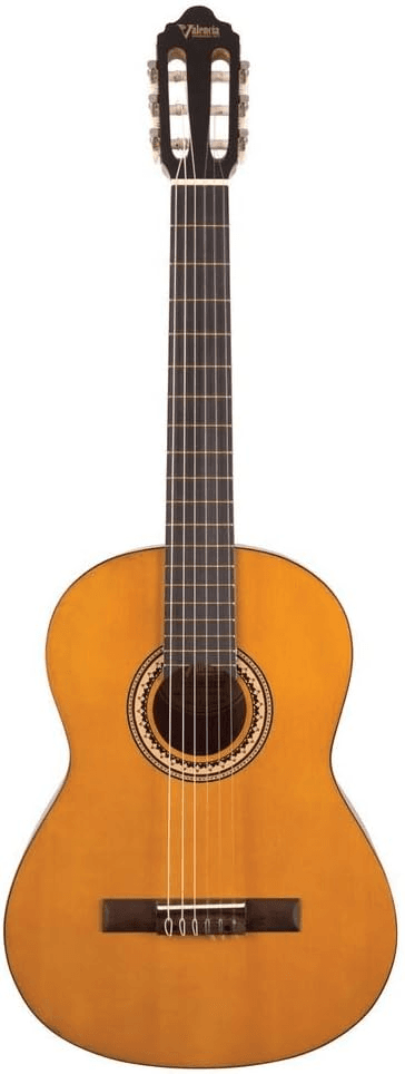 Valencia VC204 Classical Guitar, Antique Natural