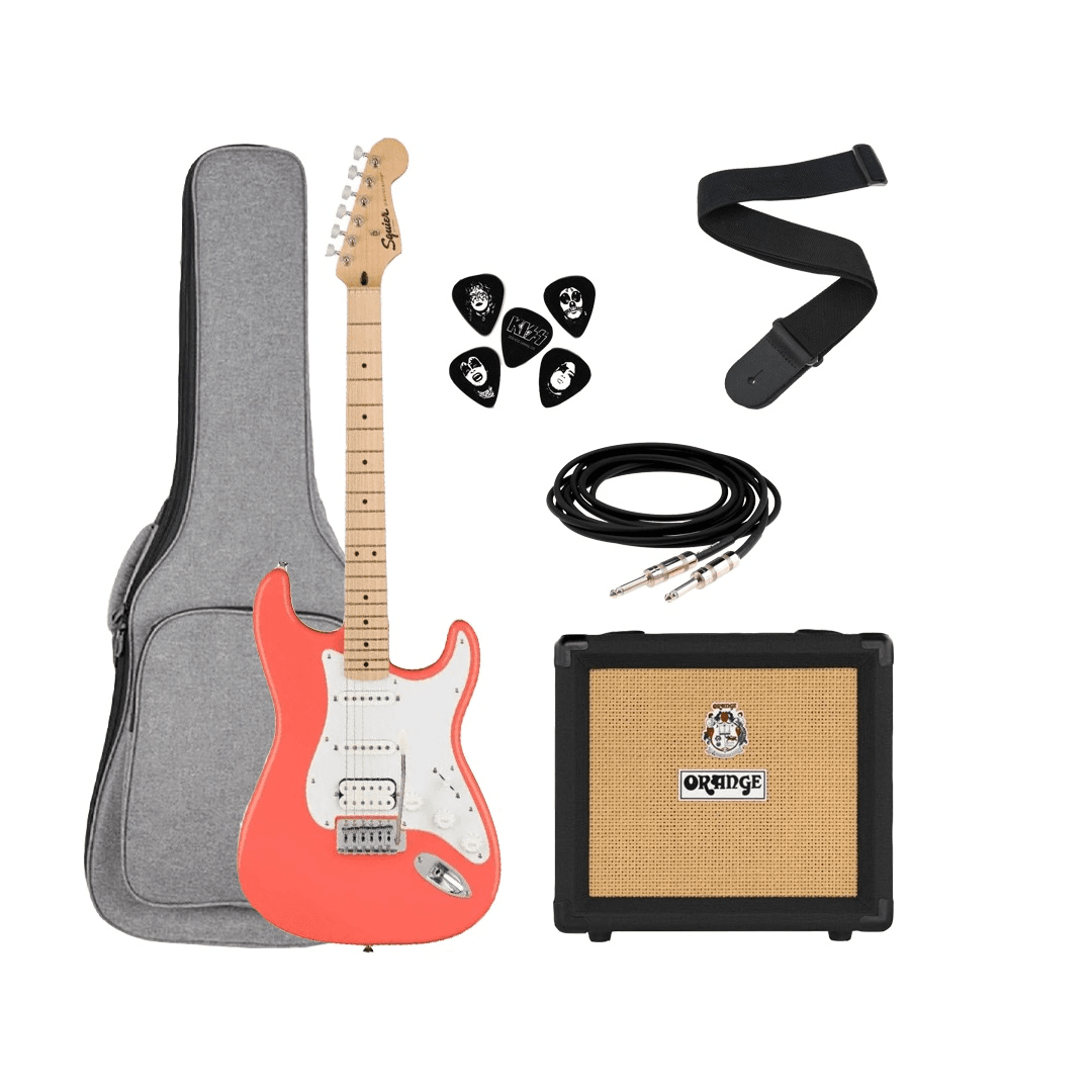 Fender Squier Sonic Strat HSS MN TCoral - Pack