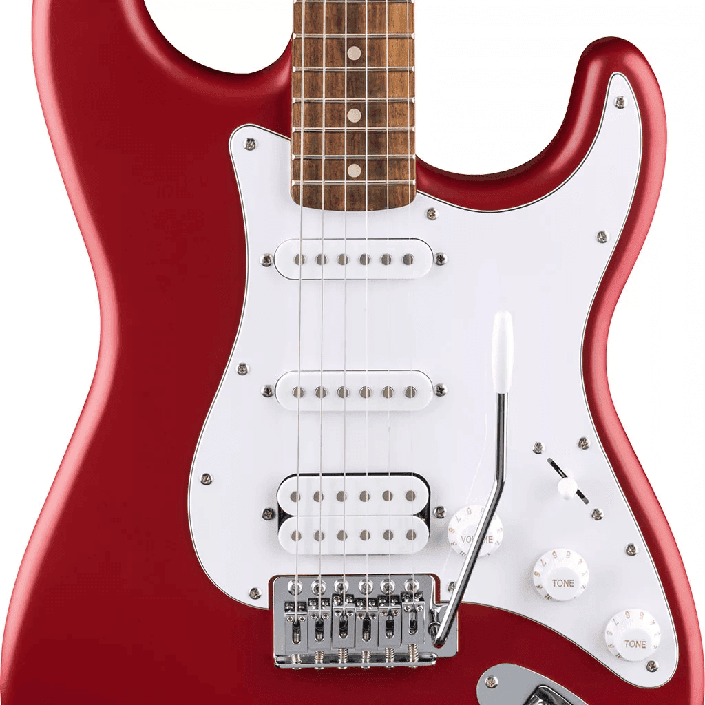 Fender SQUIER DEBUT Strat HSS, Laurel Fingerboard, White Pickguard,DAKOTA RED
