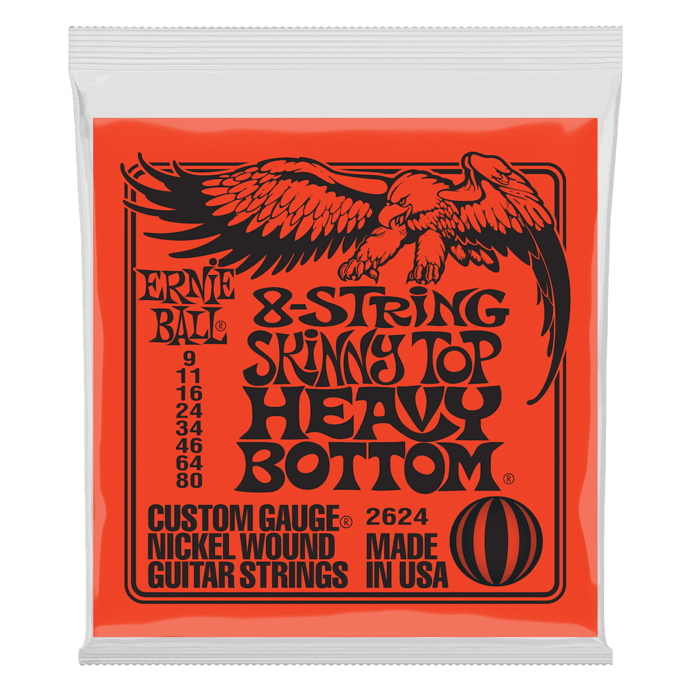 Ernie Ball 2624 8-String Nickel Electric Guitar Strings, 9-80
