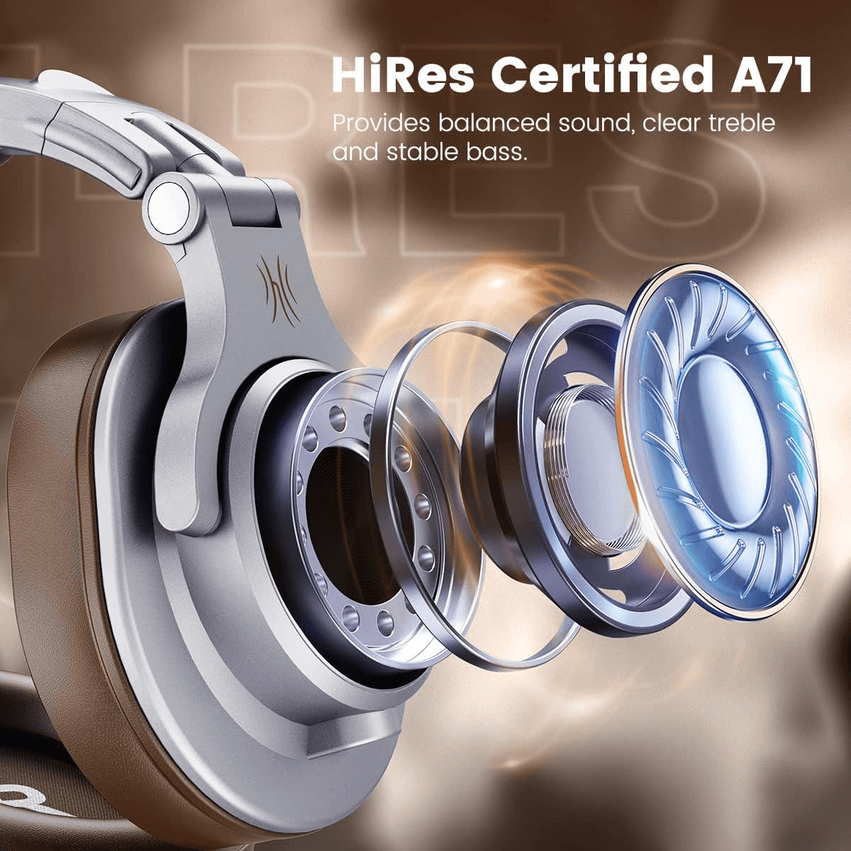 OneOdio A71 Silver-brown