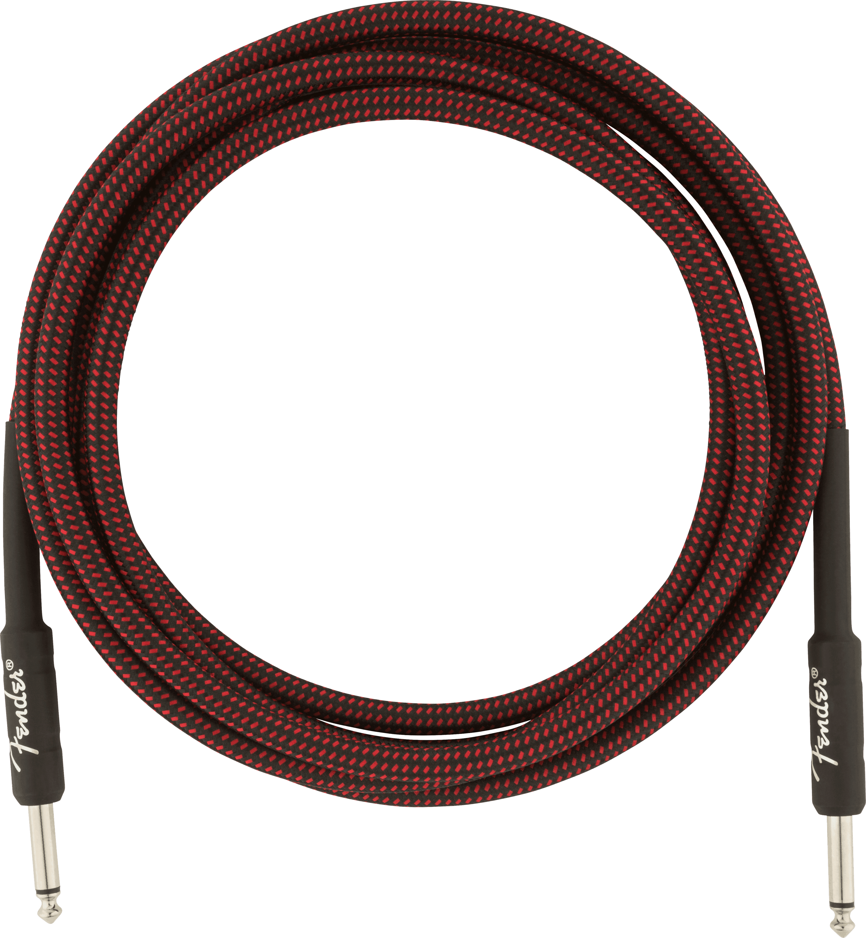 FENDER Pro Series Instrument Cables, 10', Red Tweed