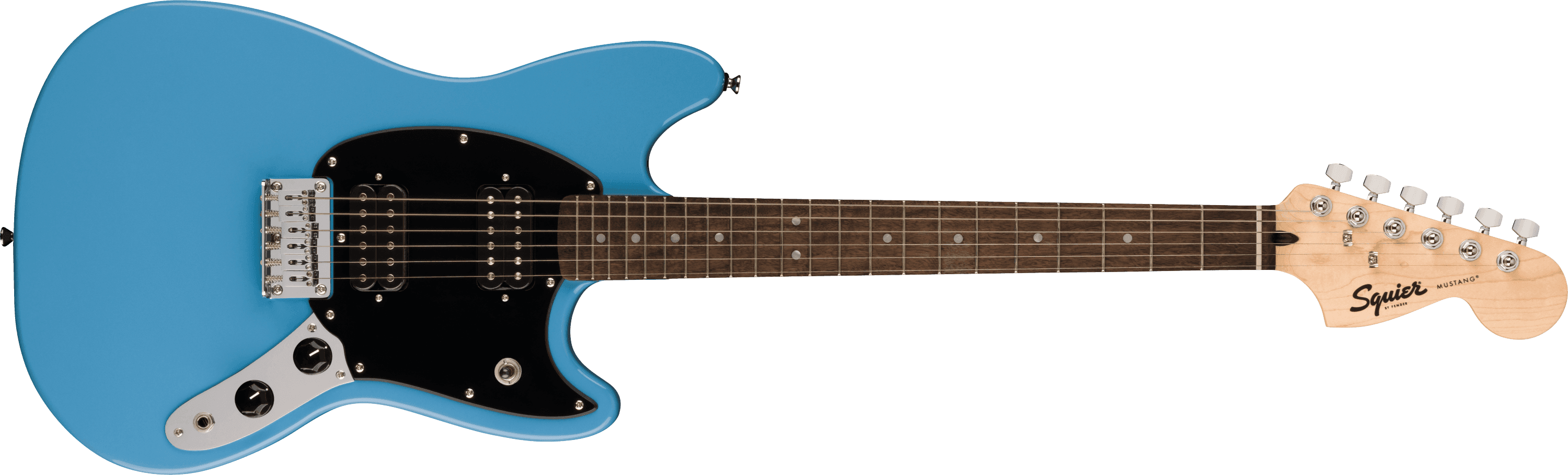 Fender SQUIER Sonic Mustang HH, Laurel Fing, Black Pickg, California Blue