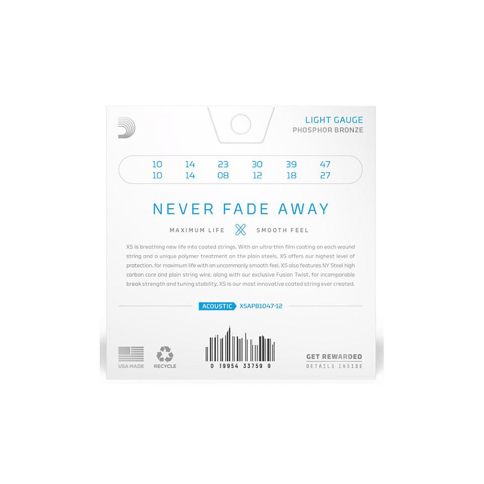 Daddario XSAPB1047 Extra Light XS Acoustic