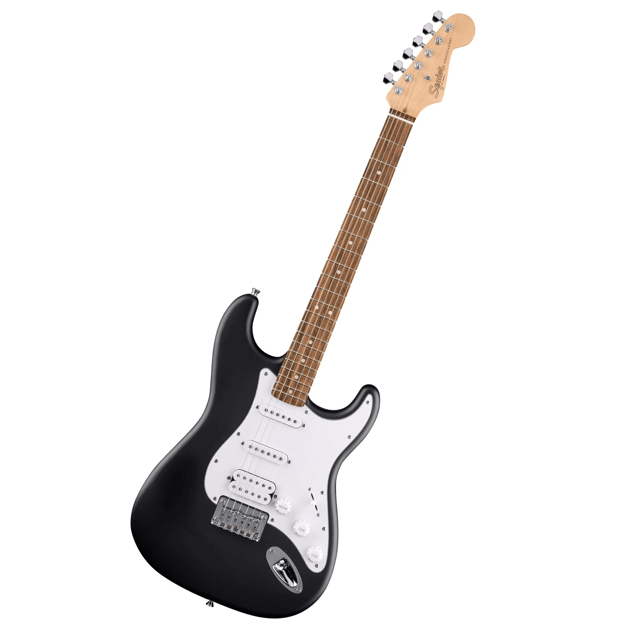 Fender SQUIER DEBUT Strat HT HSS, Laurel Fingerboard, White Pickguard, Black