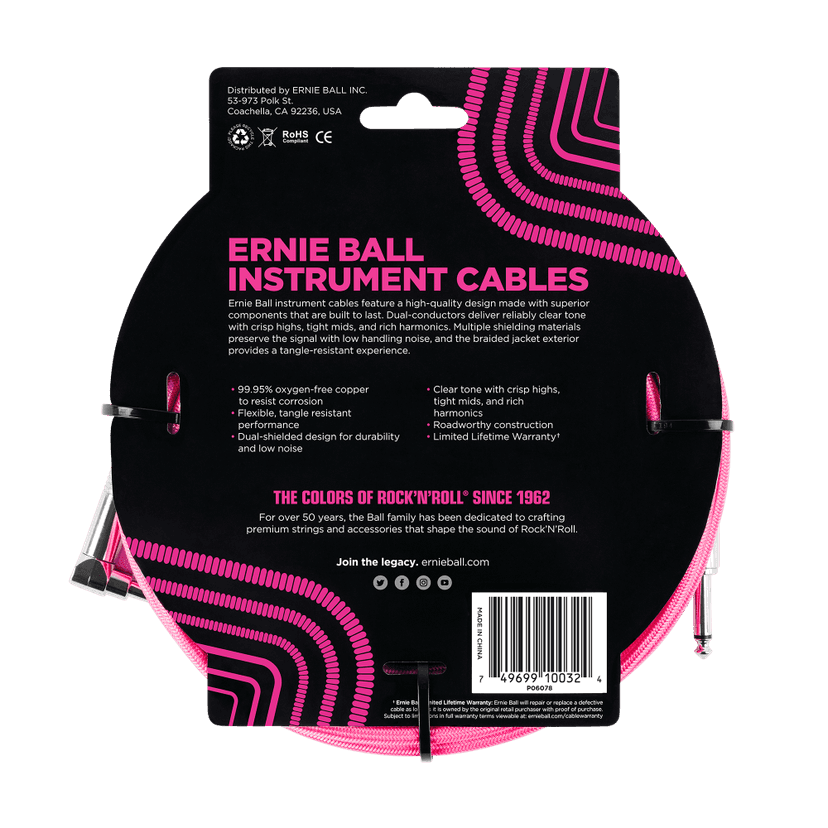Ernie Ball 6078 10' Instrument cable (3,05 meters)